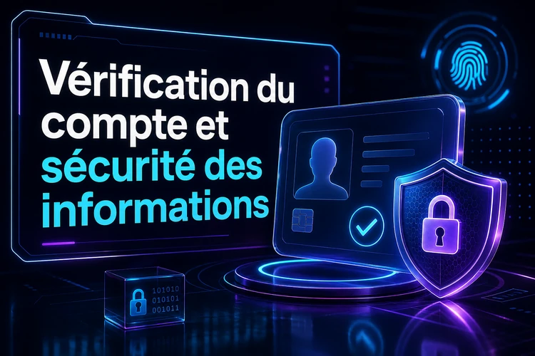 Vérification du compte et sécurité des informations